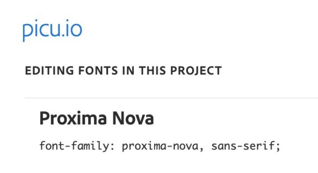 Font family from Adobe Fonts / Typekit