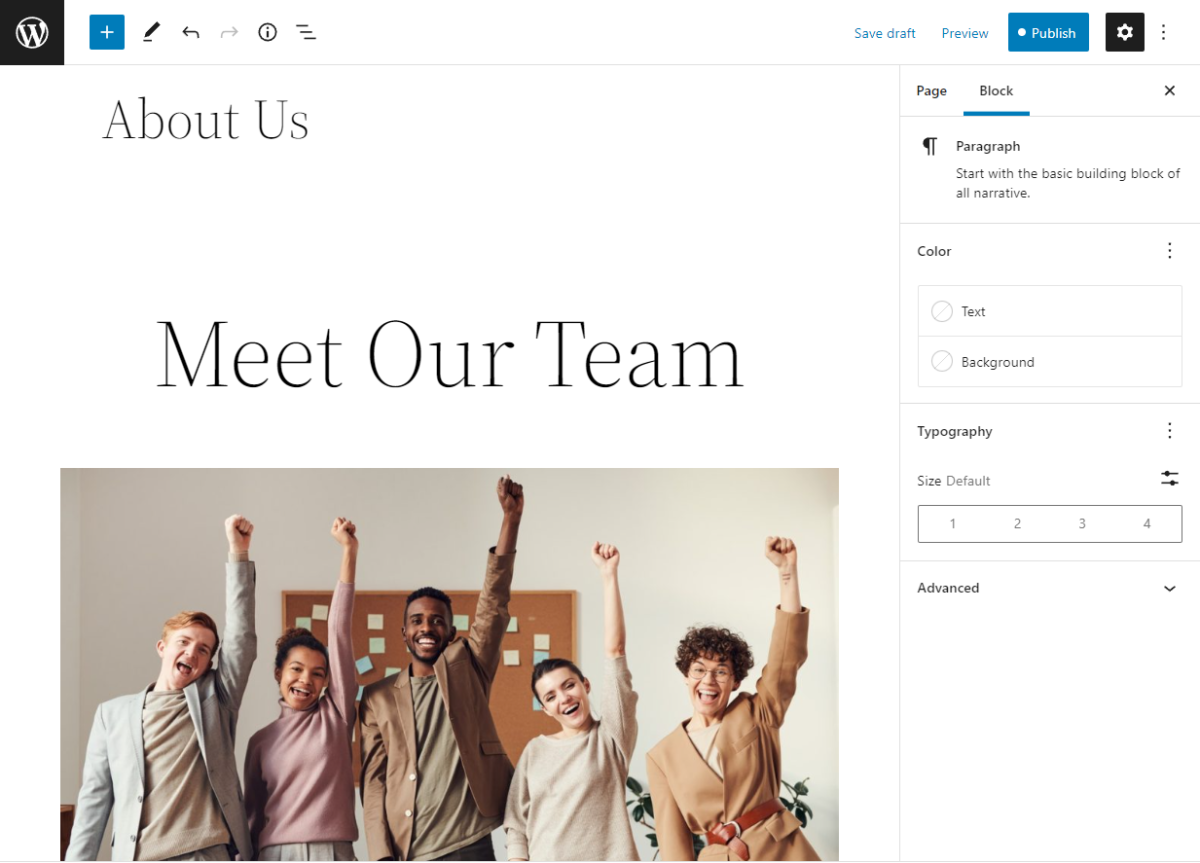 About us page