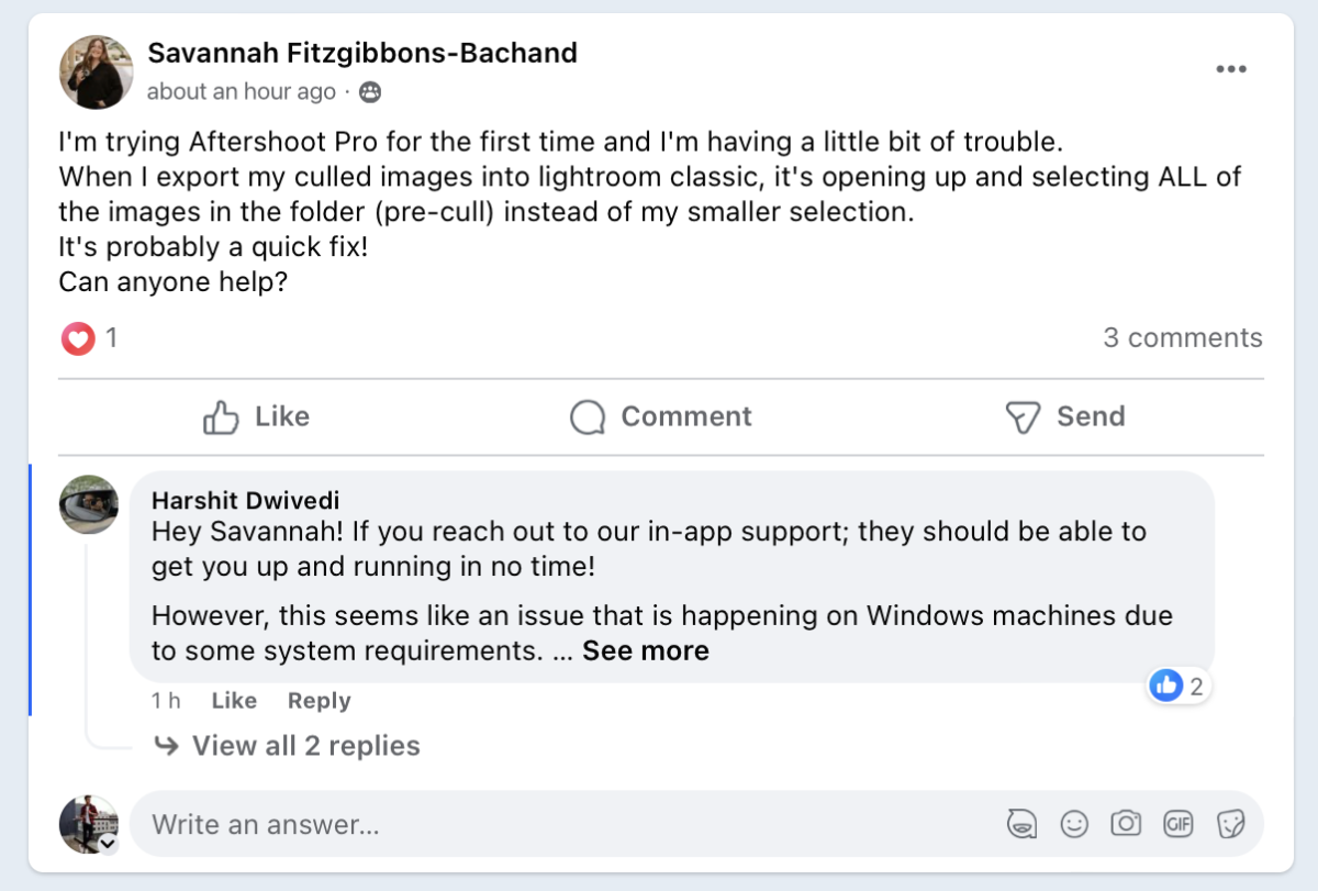 Ben Hartey's Facebook group post