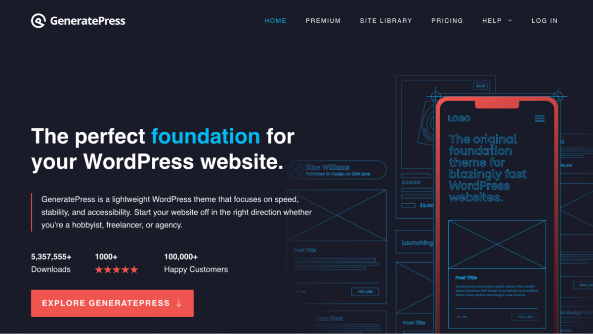 GeneratePress WordPress theme