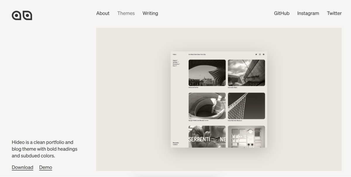 Hideo WordPress theme