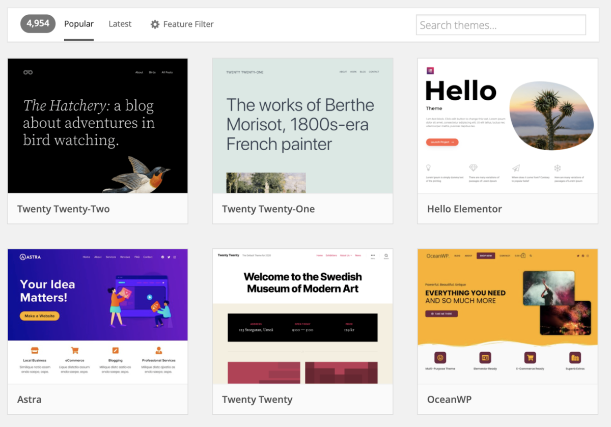 WordPress themes