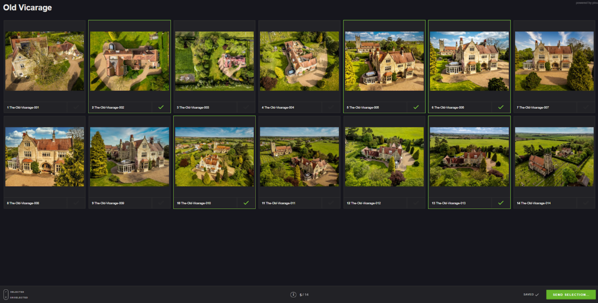 Client Selection Example in Client Proofing