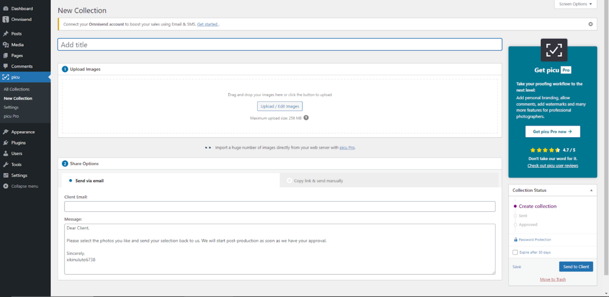 Creating Your Collection For Client Approval